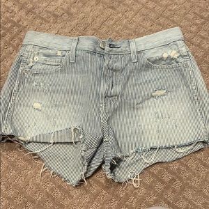 Pinstripe Jean shorts AMO